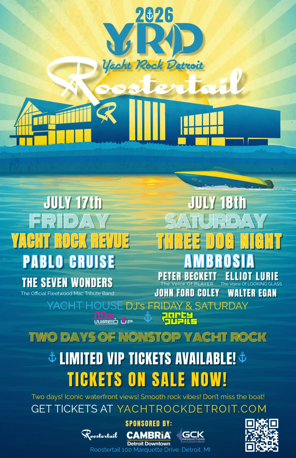 Yacht Rock Detroit 2026 lineup